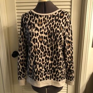 Liz Claiborne Leopard Print Sweatshirt  Size L